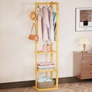 Yorbay Garderobenständer aus Bambus mit 3 Ablagen, 30 x 38/41 x 175 cm - YB081 - Z108 - 2 - Yorbay.de