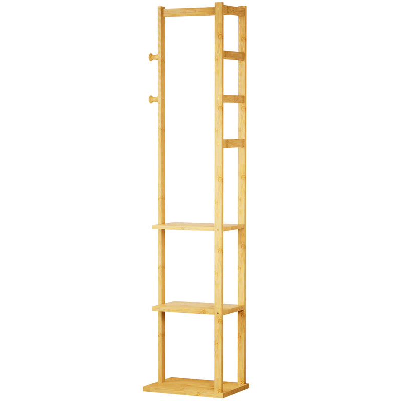 Yorbay Garderobenständer aus Bambus mit 3 Ablagen, 30 x 38/41 x 175 cm - YB081 - Z108 - 9 - Yorbay.de