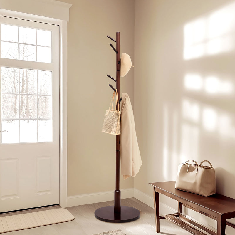 Yorbay Garderobenständer aus Buchenholz mit 9 Haken - YB078 - D039 - 10 - Yorbay.de