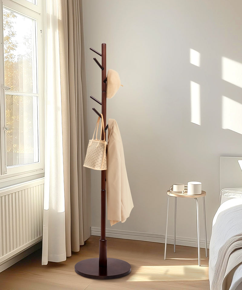 Yorbay Garderobenständer aus Buchenholz mit 9 Haken - YB078 - D039 - 16 - Yorbay.de