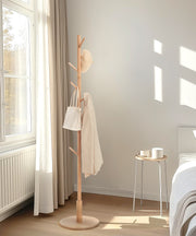 Yorbay Garderobenständer aus Buchenholz mit 9 Haken - YB078 - D040 - 8 - Yorbay.de