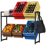 Yorbay Getränkekistenregal aus Metall für 6 Kästen - YB068 - T059 - 1 - Yorbay.de