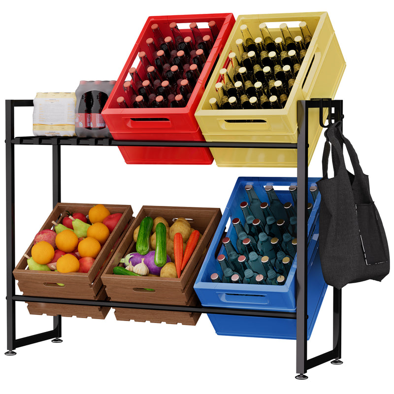 Yorbay Getränkekistenregal aus Metall für 6 Kästen - YB068 - T059 - 1 - Yorbay.de