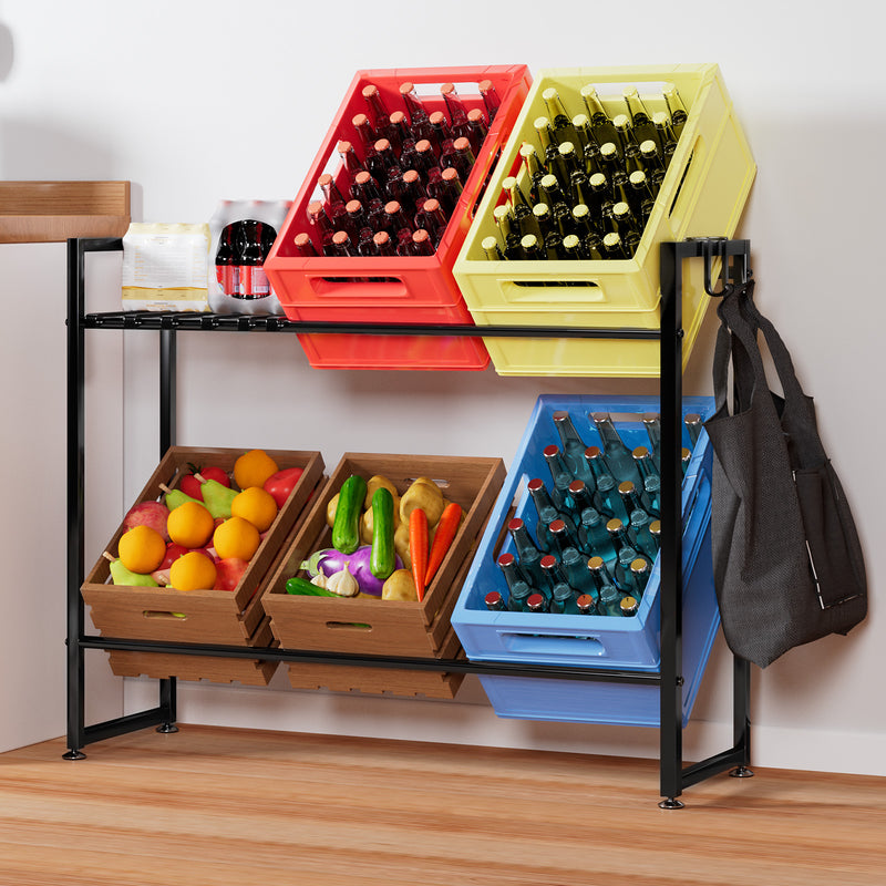 Yorbay Getränkekistenregal aus Metall für 6 Kästen - YB068 - T059 - 2 - Yorbay.de