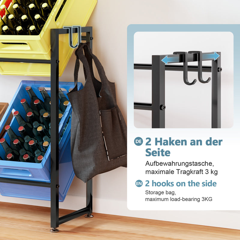 Yorbay Getränkekistenregal aus Metall für 6 Kästen - YB068 - T059 - 5 - Yorbay.de