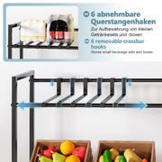 Yorbay Getränkekistenregal aus Metall für 6 Kästen - YB068 - T059 - 6 - Yorbay.de