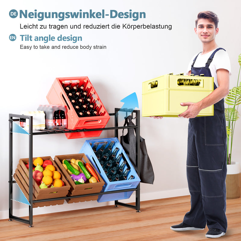 Yorbay Getränkekistenregal aus Metall für 6 Kästen - YB068 - T059 - 7 - Yorbay.de