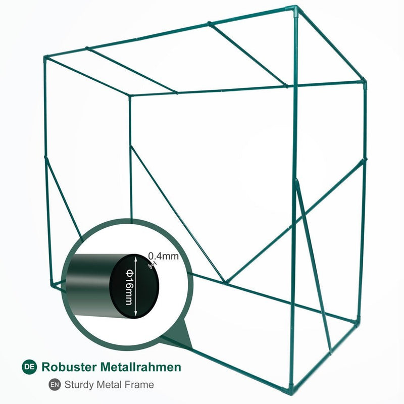 Yorbay Foliengewächshaus 200 × 80 × 143/173 cm - K565B - 4 - Yorbay.de