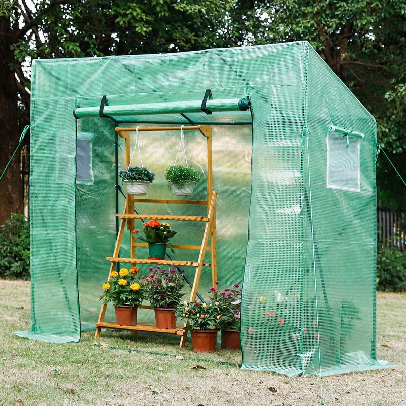 Yorbay Foliengewächshaus 200 × 80 × 143/173 cm - K565B - 2 - Yorbay.de
