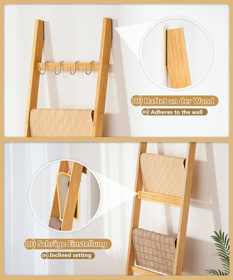 Yorbay Handtuchleiter aus Bambus - YB055 - Z085 - 6 - Yorbay.de