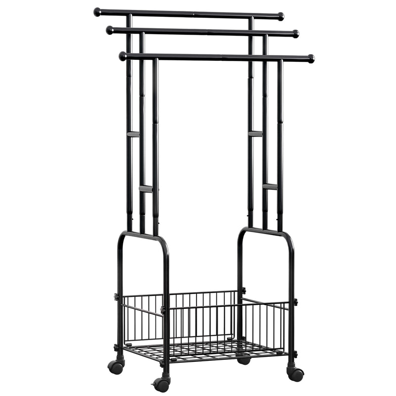 Yorbay Handtuchständer auf Rollen mit 3 Stangen & Ablagekorb - YB074 - T060 - 1 - Yorbay.de