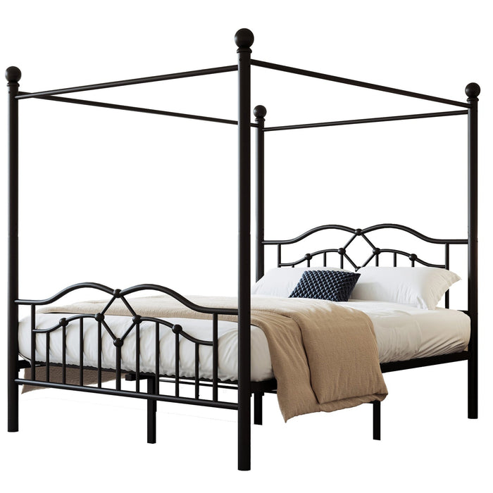 Metall - Himmelbett, 140x200 cm - YB - N622D893233S - 1 - Yorbay.de