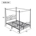 Metall - Himmelbett, 140x200 cm - YB - N622D893233S - 3 - Yorbay.de