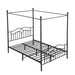 Metall - Himmelbett, 140x200 cm - YB - N622D893233S - 8 - Yorbay.de