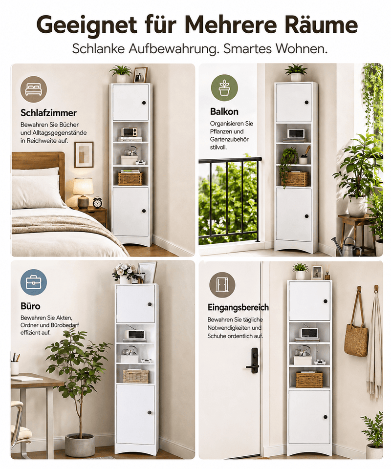 Yorbay Eckschrank, Hochschrank 37 × 24,5 × 170 cm - YW010-D078 - 7 - Yorbay.de