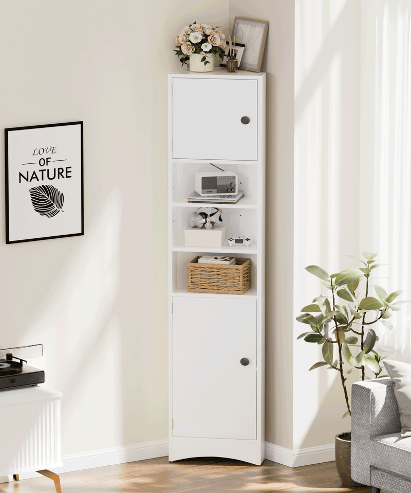 Yorbay Eckschrank, Hochschrank 37 × 24,5 × 170 cm