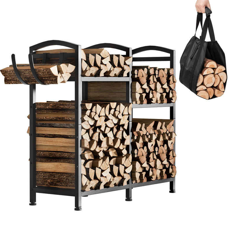 Yorbay Kaminholzregal 4 Ebenen aus Metall mit Oxford - Tasche - YB123-T089 - 10 - Yorbay.de