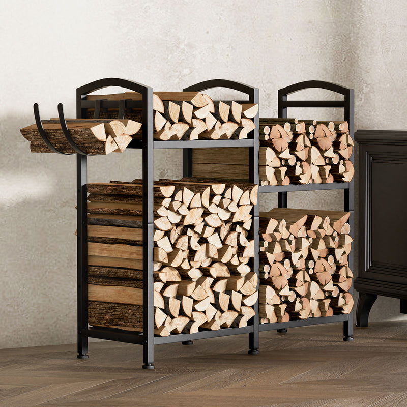 Yorbay Kaminholzregal 4 Ebenen aus Metall mit Oxford - Tasche - YB123-T089 - 9 - Yorbay.de
