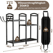 Yorbay Kaminholzregal 4 Ebenen aus Metall mit Oxford - Tasche - YB123-T089 - 3 - Yorbay.de