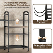 Yorbay Kaminholzregal 4 Ebenen aus Metall mit Oxford - Tasche - YB123-T089 - 6 - Yorbay.de
