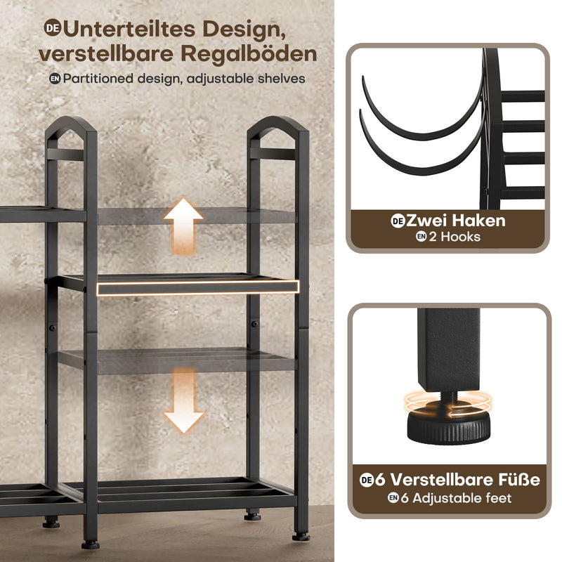 Yorbay Kaminholzregal 4 Ebenen aus Metall mit Oxford - Tasche - YB123-T089 - 6 - Yorbay.de