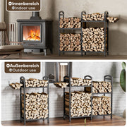 Yorbay Kaminholzregal 4 Ebenen aus Metall mit Oxford - Tasche - YB123-T089 - 7 - Yorbay.de