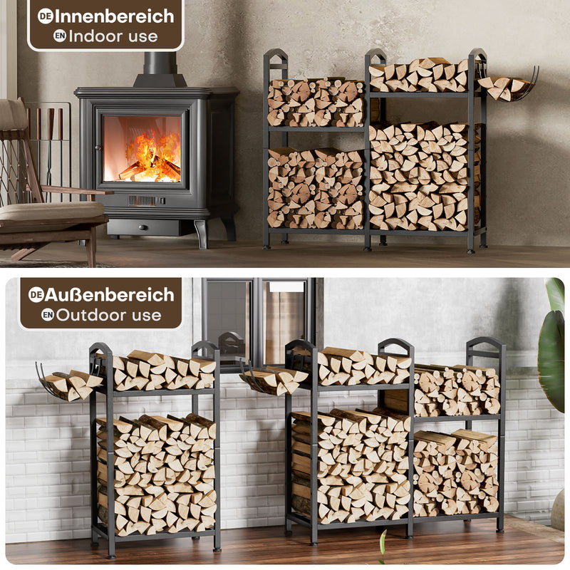 Yorbay Kaminholzregal 4 Ebenen aus Metall mit Oxford - Tasche - YB123-T089 - 7 - Yorbay.de