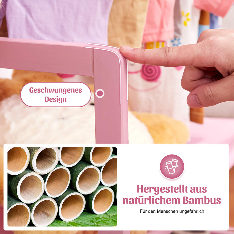 Yorbay Kinder Kleiderständer aus Bambus mit 2 Aufbewahrungsboxen - YB026 - Z048 - 8 - Yorbay.de