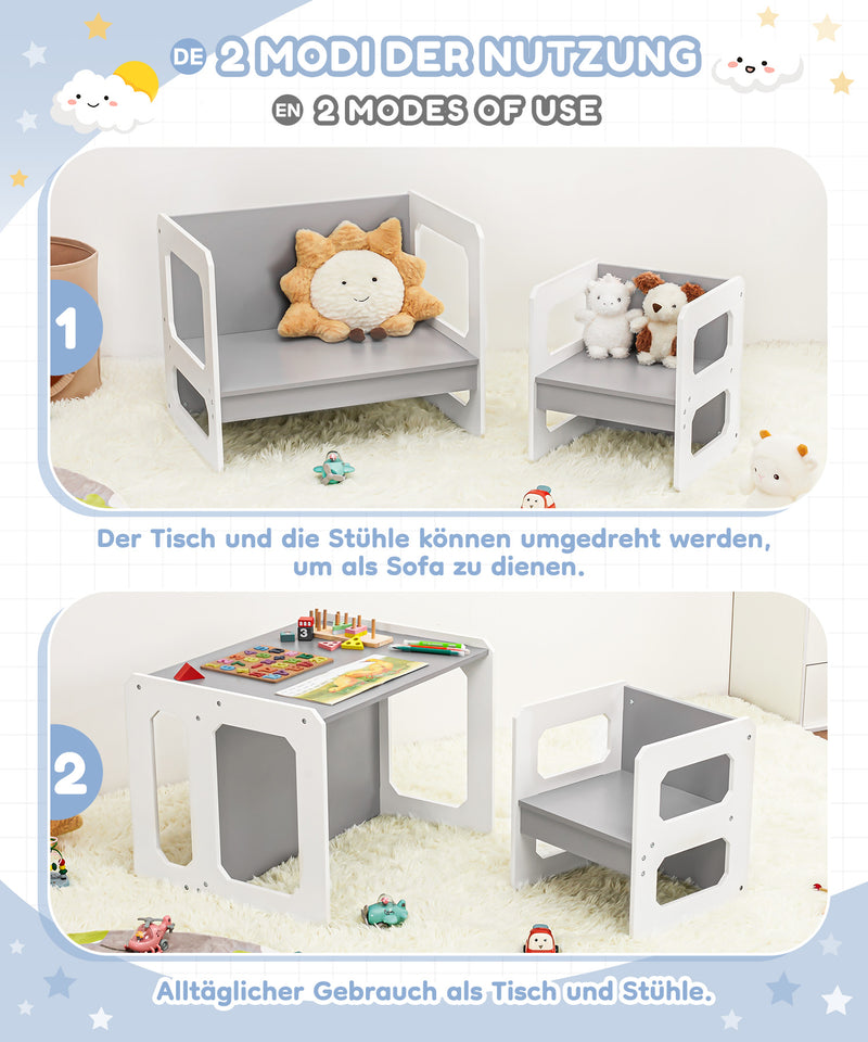 Yorbay 2-in-1 Kindertisch Stuhl Set - YB029-D032 - 17 - Yorbay.de