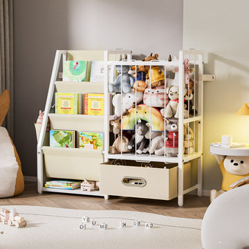 spielzeug aufbewahrung kommode Kinderregal mit Bücherregal, Spielzeug- & Kuscheltier Aufbewahrung —  Yorbay.de