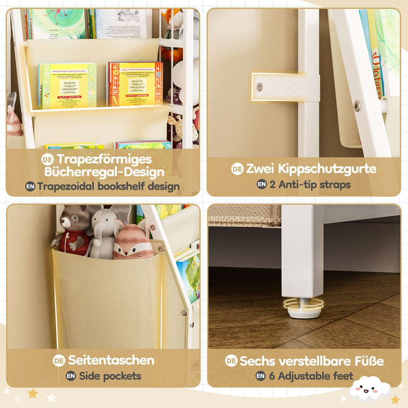 Yorbay Kinderregal mit Bücherregal & Kuscheltier - Regal - YB077 - T065 - 7 - Yorbay.de