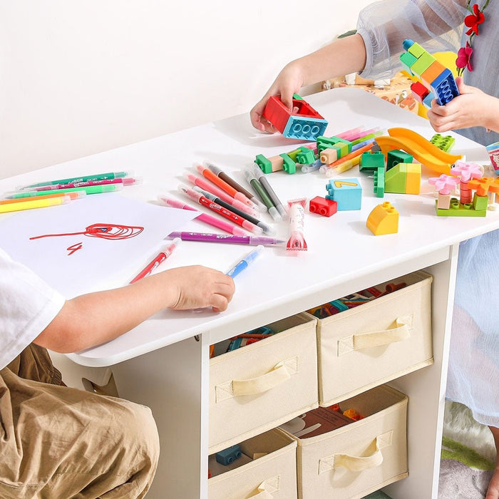 Kindersitzgruppe, Kindertisch mit 2 Stühlen und Schubladen - YB013 - D017 - Yorbay.de