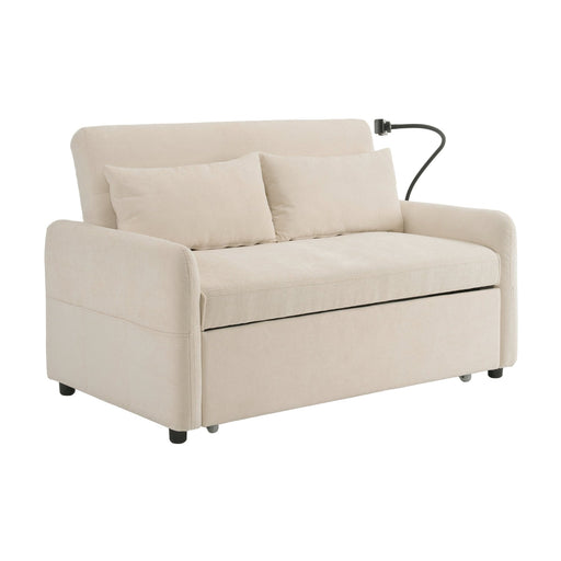 Doppel - Klappschlafsofa mit USB - Ladeanschluss und verstellbarer Rückenlehne - YB - N653P202122A - 1 - Yorbay.de