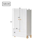 Kleiderschrank mit Schubladen, 78 x 46 x 167 cm - YB - LDB00256AAK - 3 - Yorbay.de