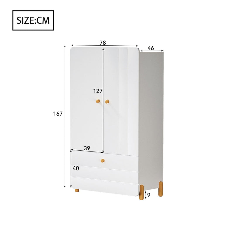 Kleiderschrank mit Schubladen, 78 x 46 x 167 cm - YB - LDB00256AAK - 3 - Yorbay.de