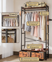 Yorbay Kleiderständer mit 2 Schubladen, 84 x 30 x 181 cm - YB088 - T072 - 4 - Yorbay.de