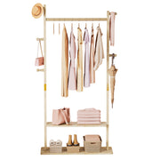 Yorbay Garderobenständer aus Holz mit Ablagen, 78 x 27 x 162,5 cm - YB090 - D045 - 1 - Yorbay.de