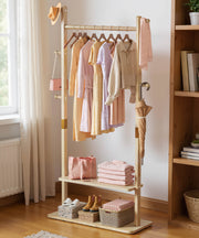 Yorbay Garderobenständer aus Holz mit Ablagen, 78 x 27 x 162,5 cm - YB090 - D045 - 8 - Yorbay.de