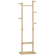 Yorbay Garderobenständer aus Holz mit Ablagen, 38 × 27 × 162 cm - YB090 - D046 - 1 - Yorbay.de