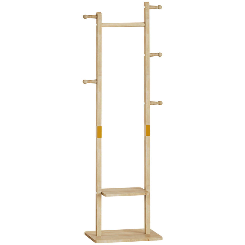 Yorbay Garderobenständer aus Holz mit Ablagen, 38 × 27 × 162 cm - YB090 - D046 - 1 - Yorbay.de