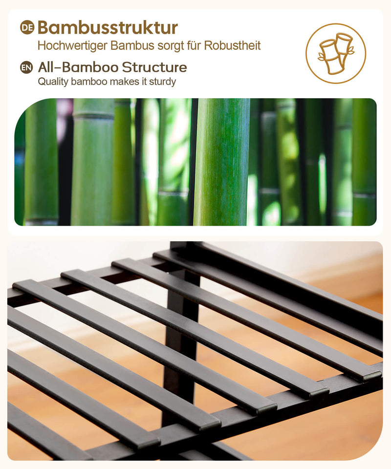 Yorbay Garderobenständer aus Bambus auf Rollen - YB024 - Z043 - 19 - Yorbay.de