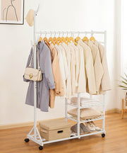 Yorbay Garderobenständer aus Bambus auf Rollen - YB024 - Z044 - 10 - Yorbay.de