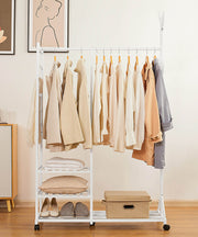 Yorbay Garderobenständer aus Bambus auf Rollen - YB024 - Z044 - 15 - Yorbay.de