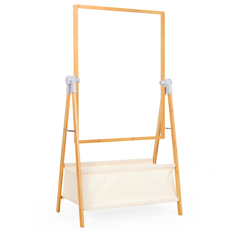 Yorbay Kleiderständer aus Bambus mit Aufbewahrungskorb - YB057 - Z104 - 1 - Yorbay.de