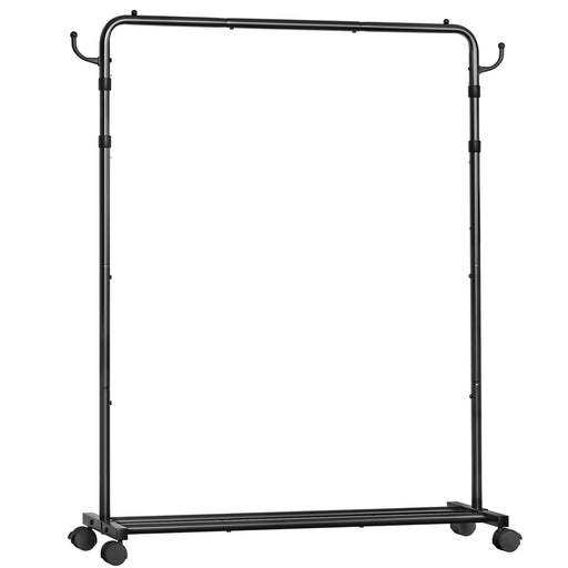 Yorbay höhenverstellbarer Kleiderständer aus Metall mit Rollen, Haken und Ablage - YB087-T096 - 1 - Yorbay.de