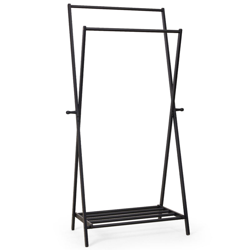 Yorbay Klappbare Garderobenständer aus Bambus Schwarz - YB033-Z067 - 11 - Yorbay.de