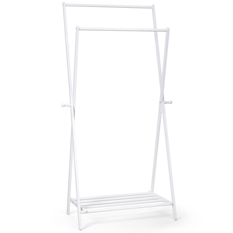 Yorbay Klappbare Garderobenständer aus Bambus Weiß - YB033-Z068 - 10 - Yorbay.de