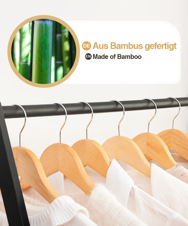 Yorbay Klappbare Garderobenständer aus Bambus Schwarz - YB033-Z067 - 18 - Yorbay.de