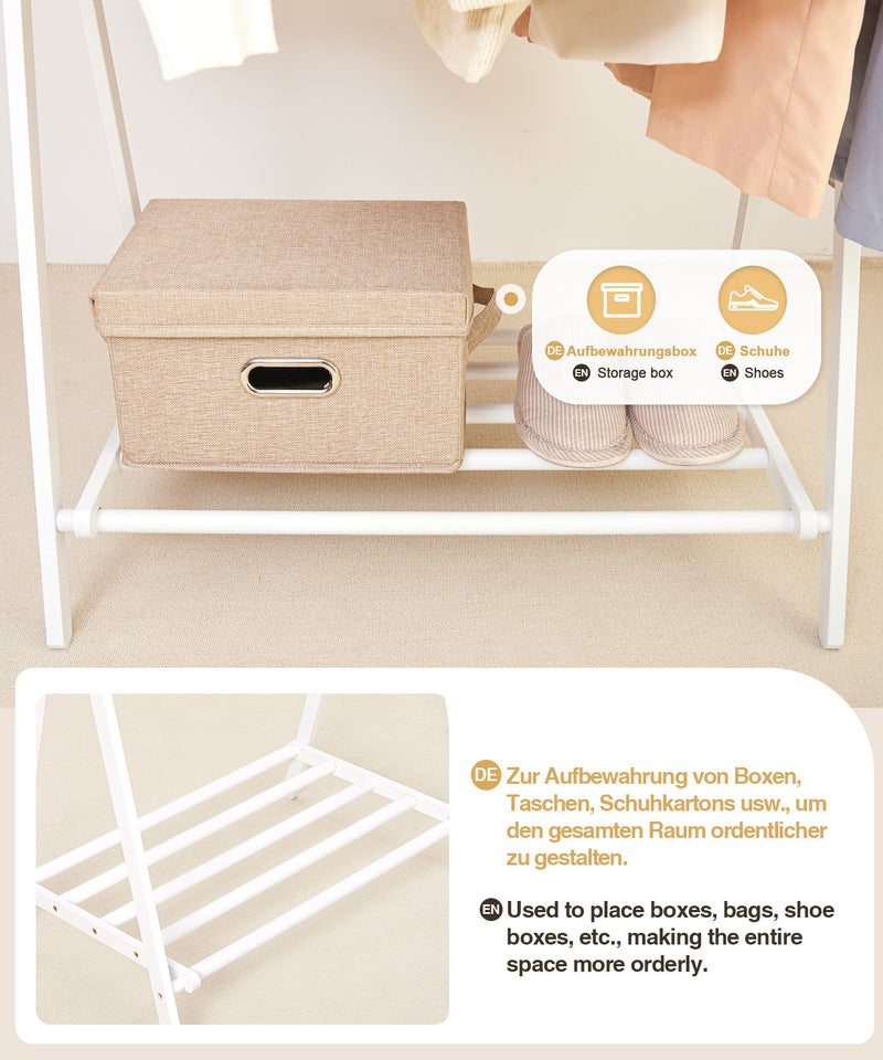 Yorbay Klappbare Garderobenständer aus Bambus Schwarz - YB033-Z067 - 21 - Yorbay.de