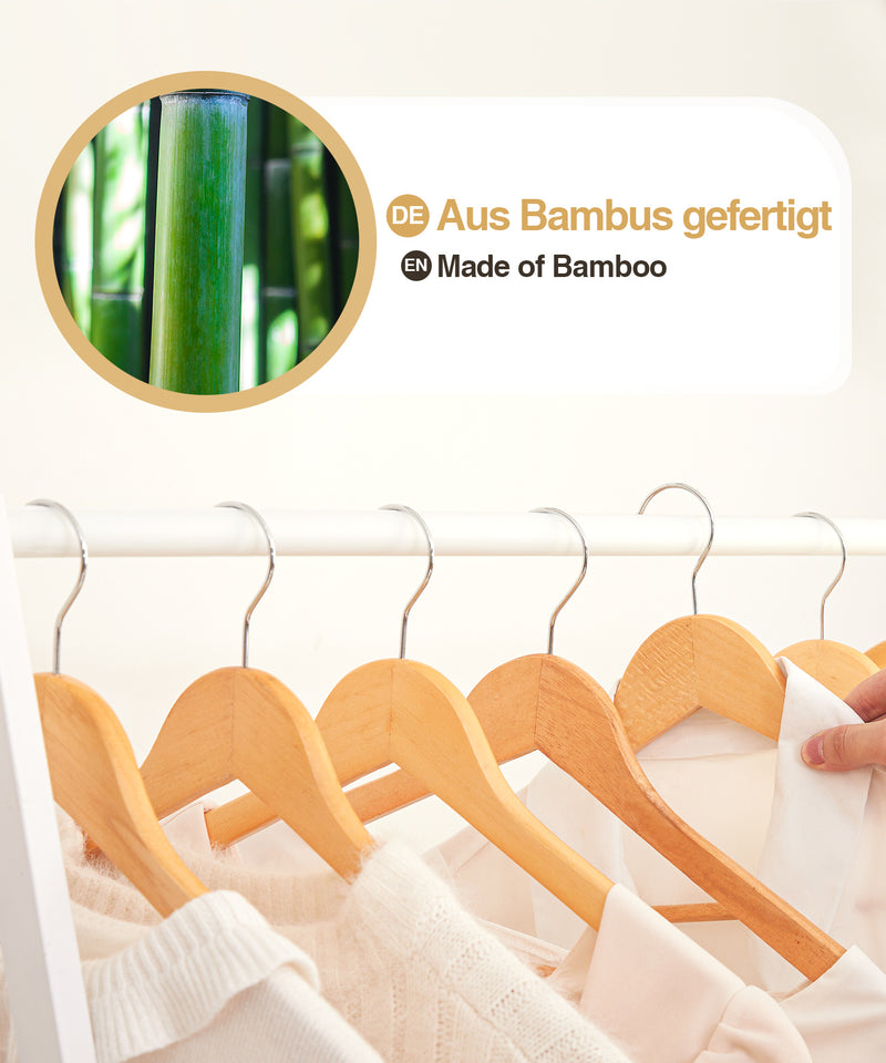 Yorbay Klappbare Garderobenständer aus Bambus Schwarz - YB033-Z067 - 22 - Yorbay.de